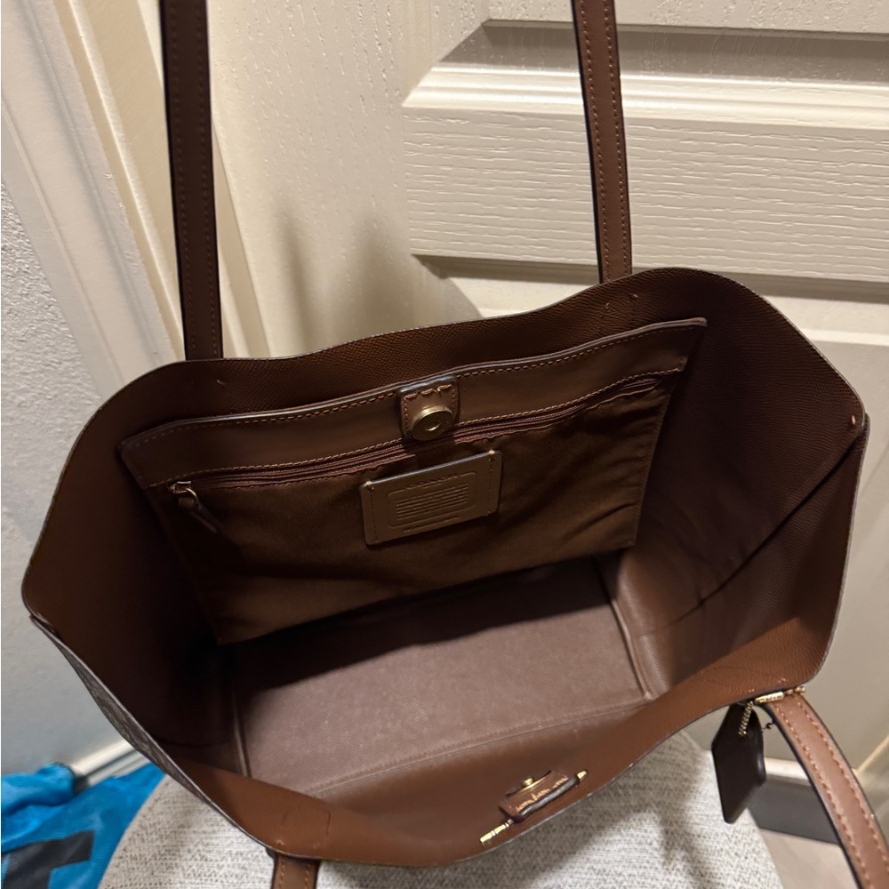 Coach Brown Signature Tote - Picture 3 of 10